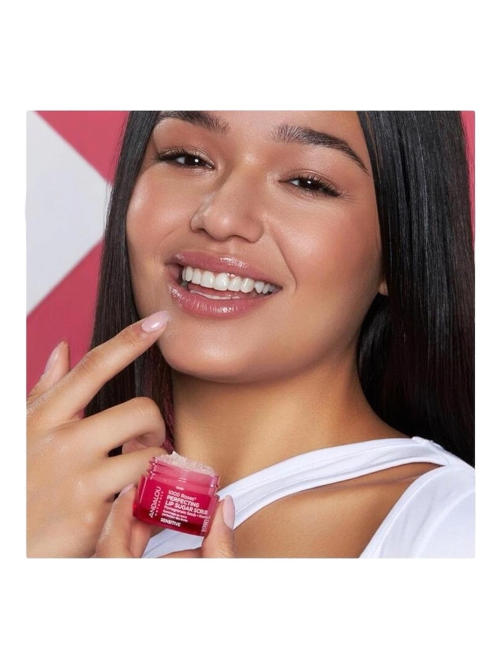 new Andalou Naturals ⚘ 1000 Roses Perfecting Lip Sugar Scrub ⚘ Full Size in Box